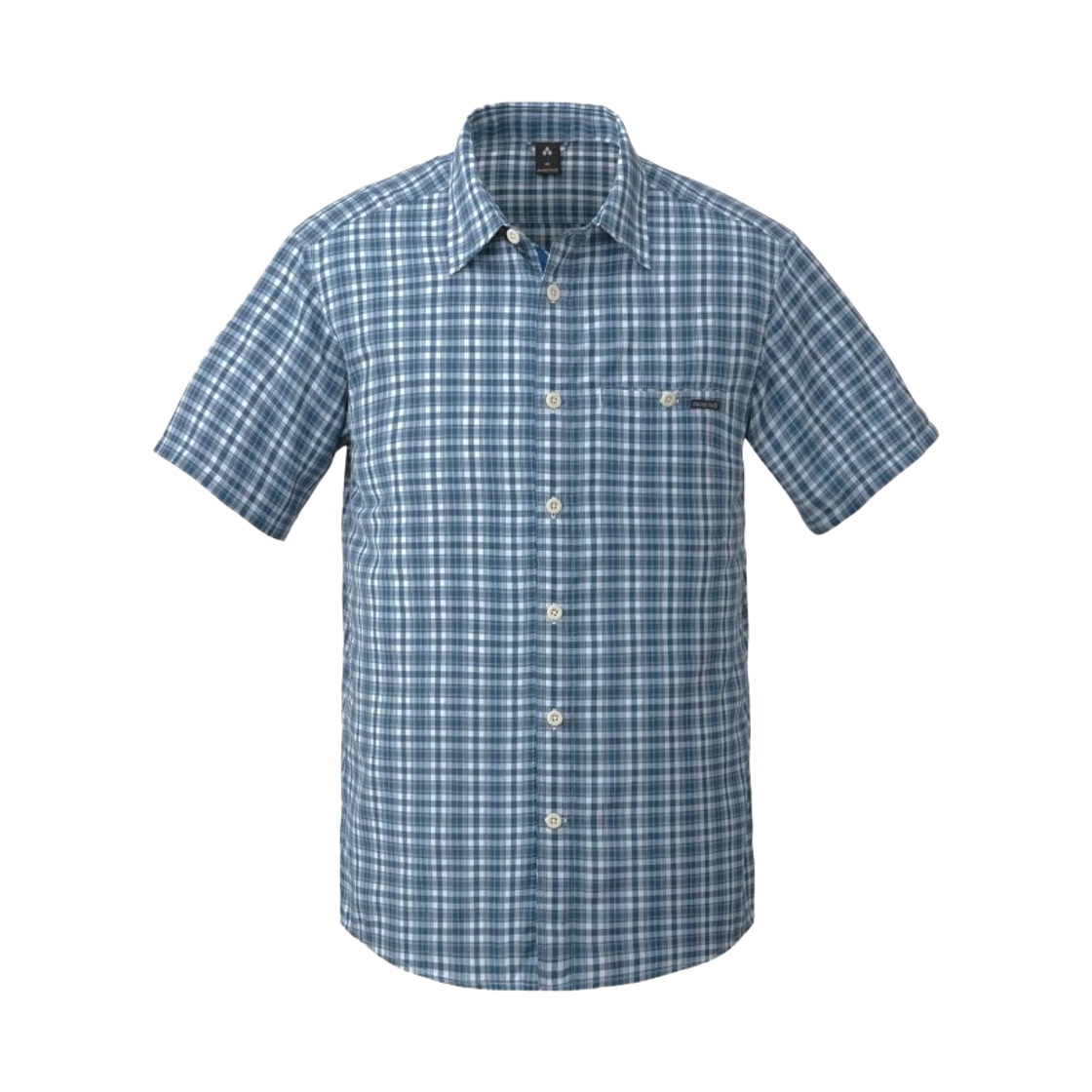 1114835 Montbell Wickron Light Single Pocket Short Sleeve Shirt Blue