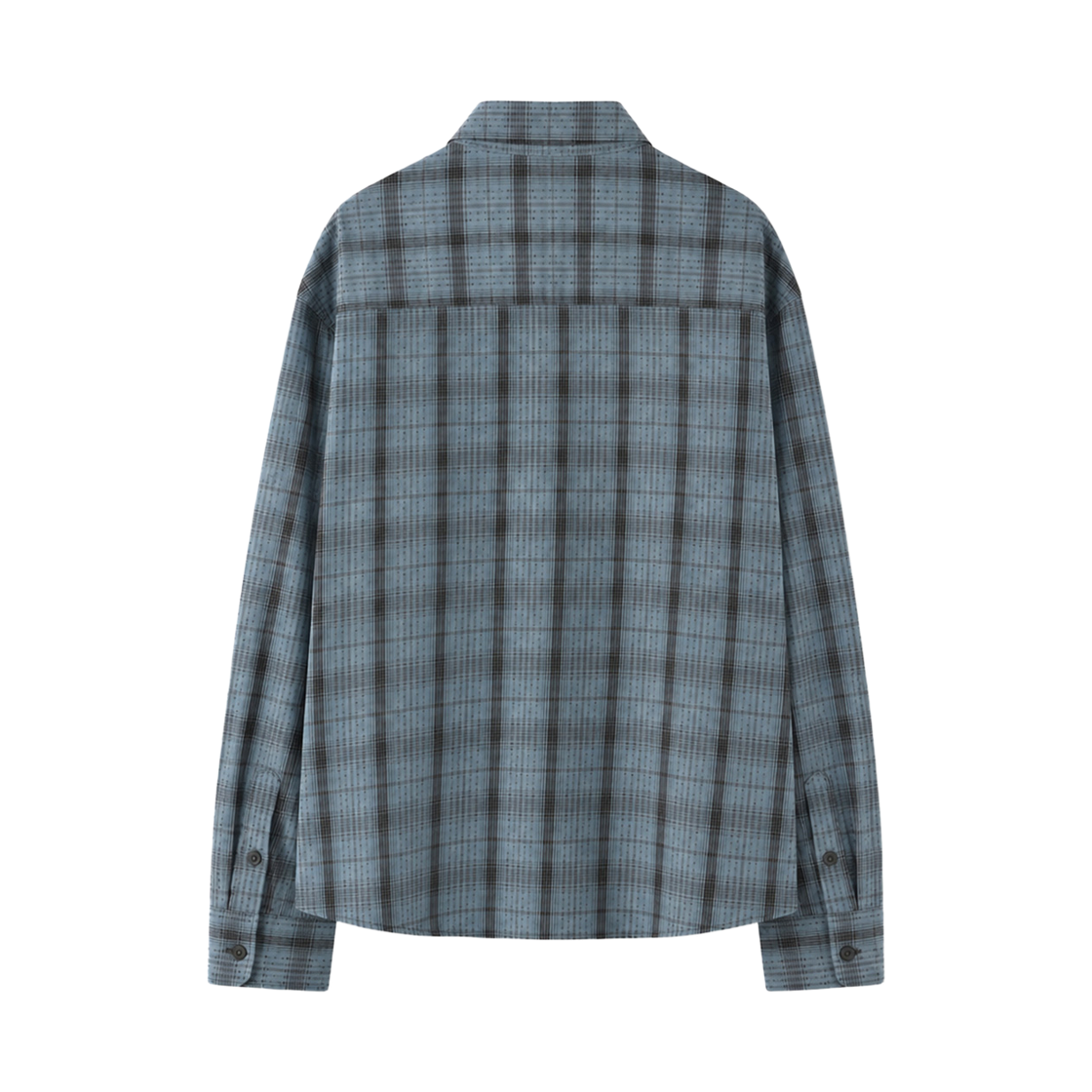 지크립 시어서커 세미 크롭 글렌 체크 셔츠 남방 스카이블루(GCLIP Seersucker Semi-Crop Glen Check Shirt Sky Blue) - 3
