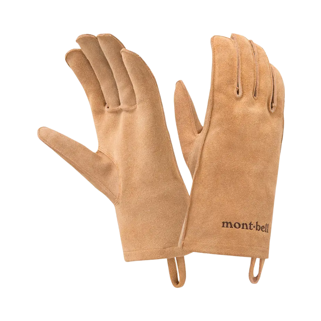 1118708 Montbell Leather Camp Gloves Tan