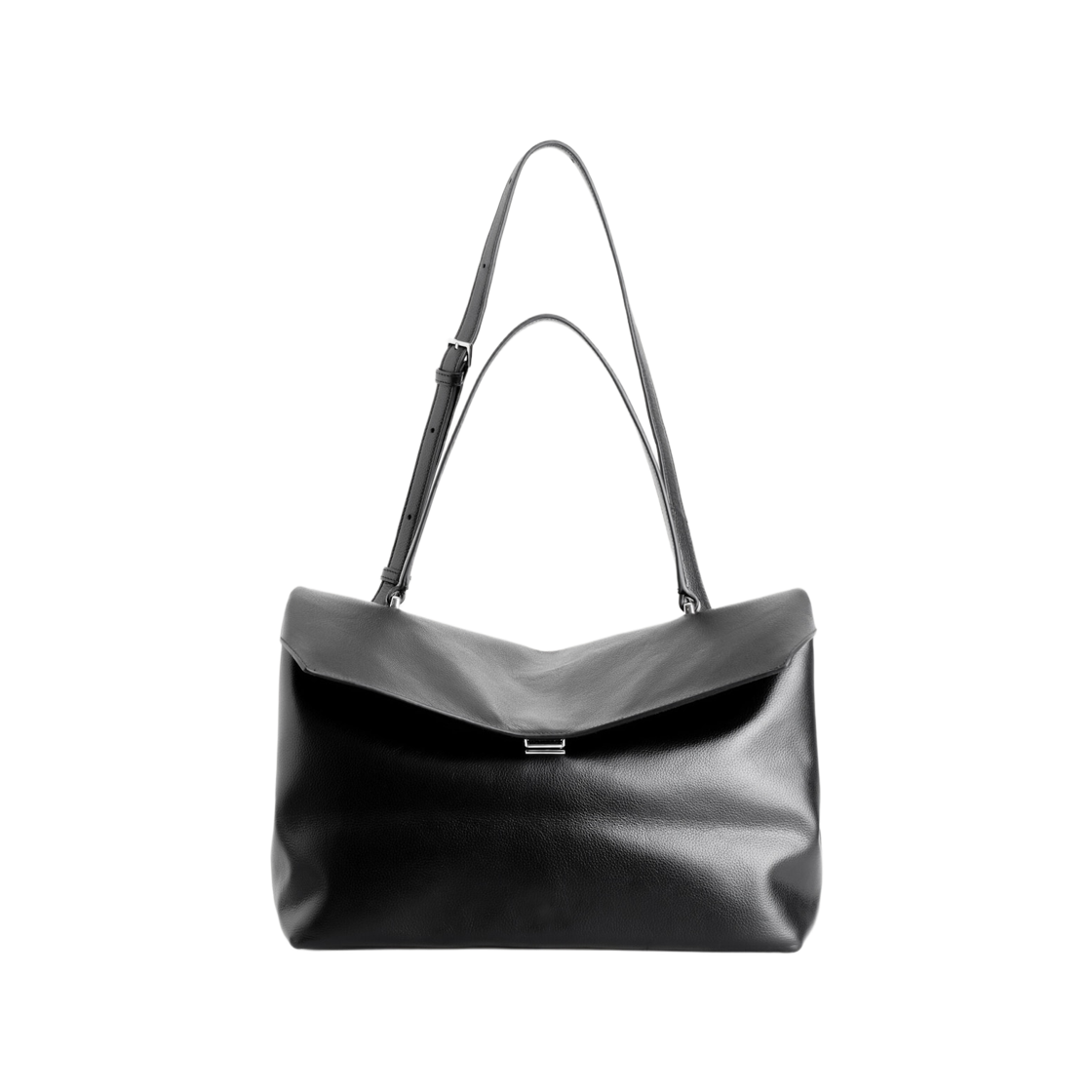 1349970001 COS Trullo Leather Flap Bag Black