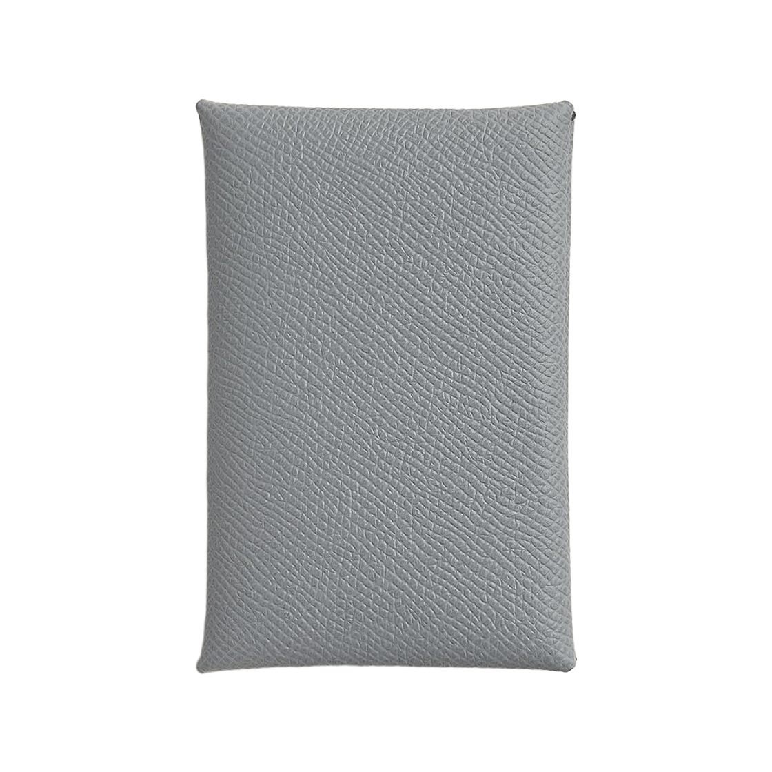 H044164CKP0 Hermes Calvi Card Holder Epsom & Palladium Gris Pantin