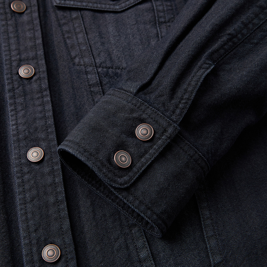 엠엠아이씨 릿지 헤링본 셔츠 네이비(MMIC Ridge Herringbone Shirt Navy) - 5