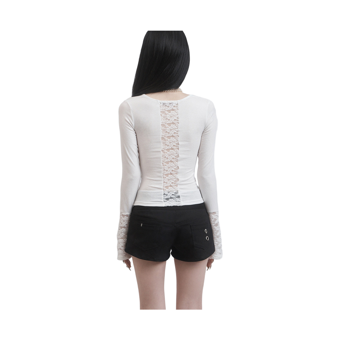 쇠아 레이스 고딕 레이어 탑 화이트(SØAR Race Godic Rayer Top White) - 4