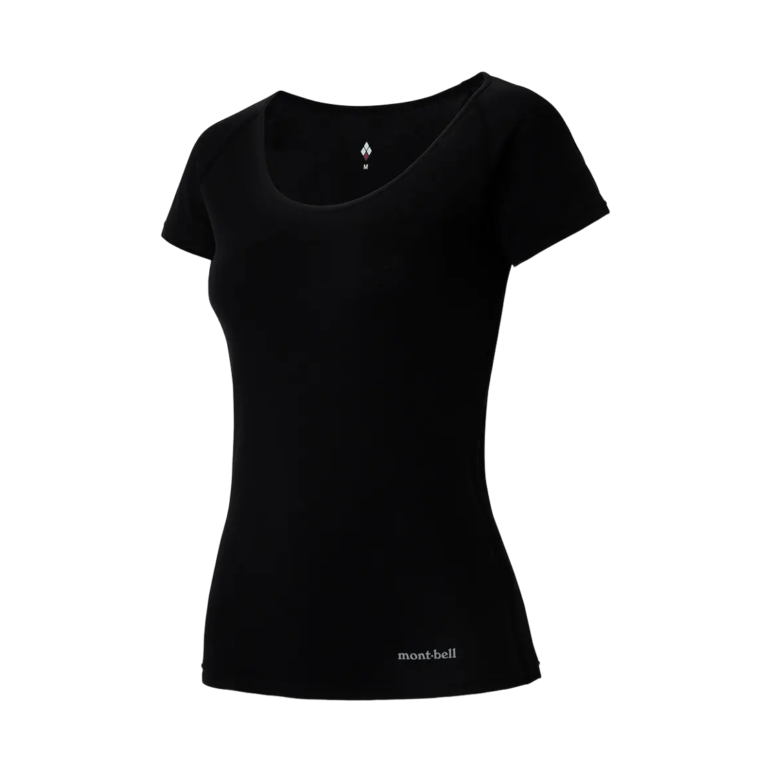 1107691 (W) Montbell Core Spun U-Neck T-Shirt Black