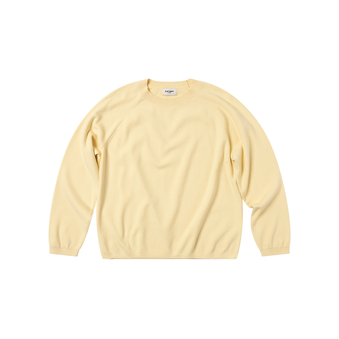 플랫웨이브 인 서울 마렐 루즈핏 라운드 니트 옐로우(Flatwave in Seoul Marel Loose Fit Round Knit Yellow) - 1