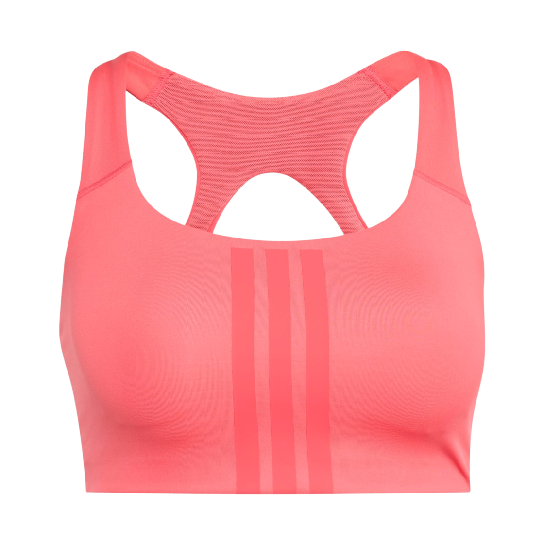 KV6991 (W) Adidas Optime Workout 3-Stripes Medium Support Bra Pure Turbo Core Pink - KR Sizing