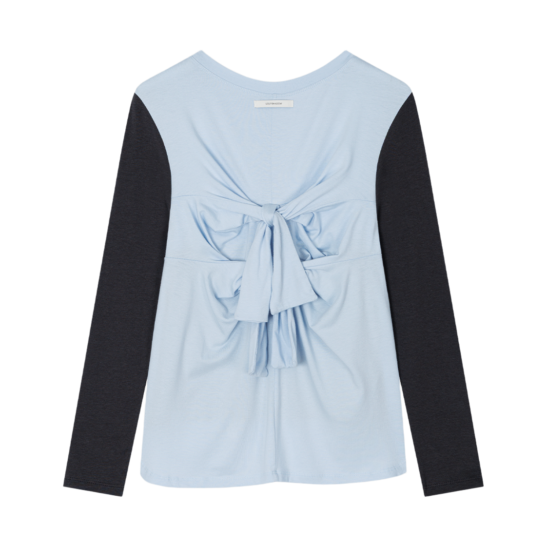 어글리쉐도우 백 리본 티셔츠(차콜 블루)(Uglyshadow Back Ribbon T-Shirt(Charcoal Blue)) - 2
