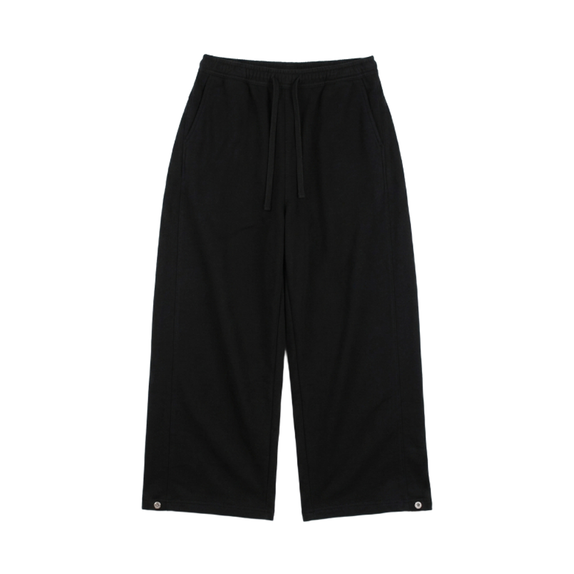YT1003-롱-블랙 GCLIP Two-Way Side Pintuck String Elastic Wide Training Pants Black