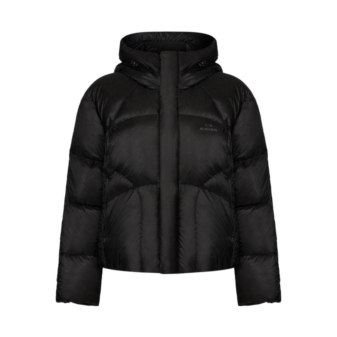 DWW26512Z1 (W) Eider Gratinum Hooded Puffer Goose Down Jacket Black