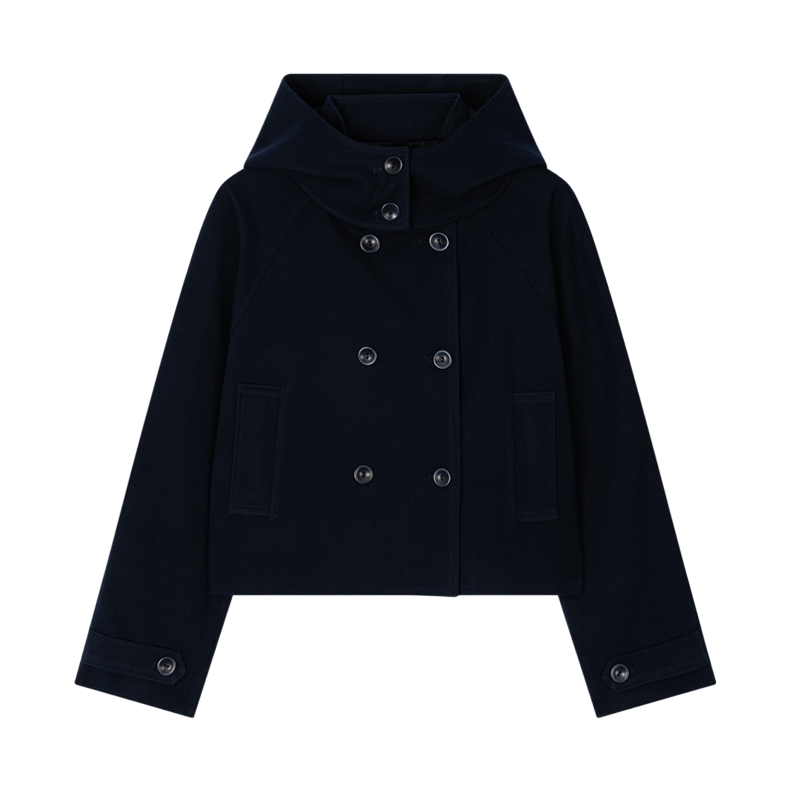 AMS038 Uglyshadow Soft Hooded Coat(Navy)