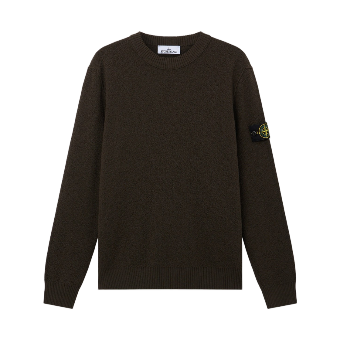 L2S1551000-11S01C4-V0078 Stone Island 5100011 Pure RWS Wool Loose-Fit Crewneck Jumper with Ribbed Trims Coal Grey - 26FW