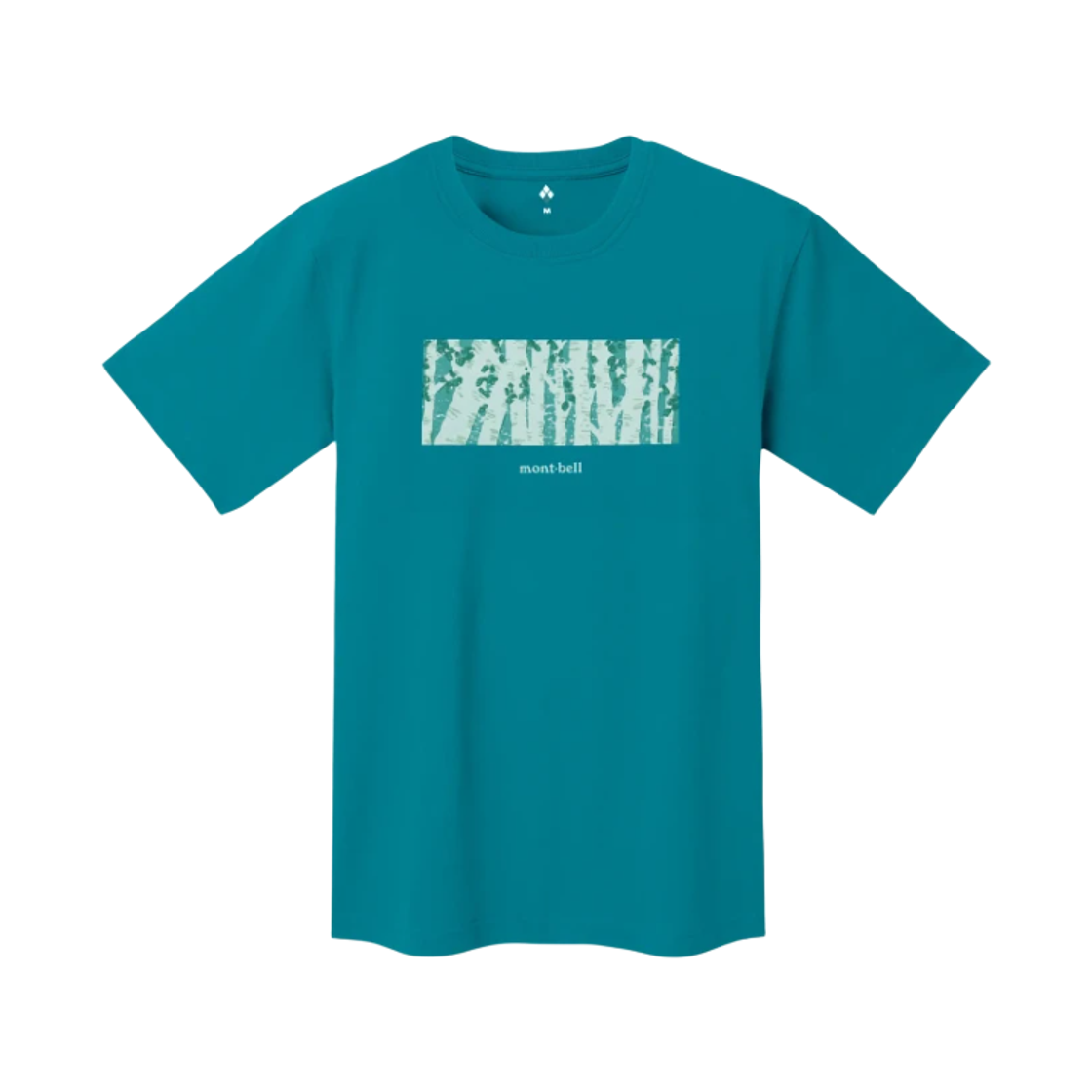 2104869 Montbell Pear Skin Cotton Japanese White Birch T-Shirt Turquoise