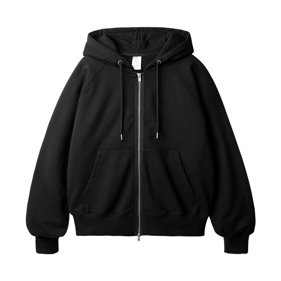 KJHD2613_black_29 JEMUT Luna Raglan Balloon Hood Zip Up Black KJHD2613