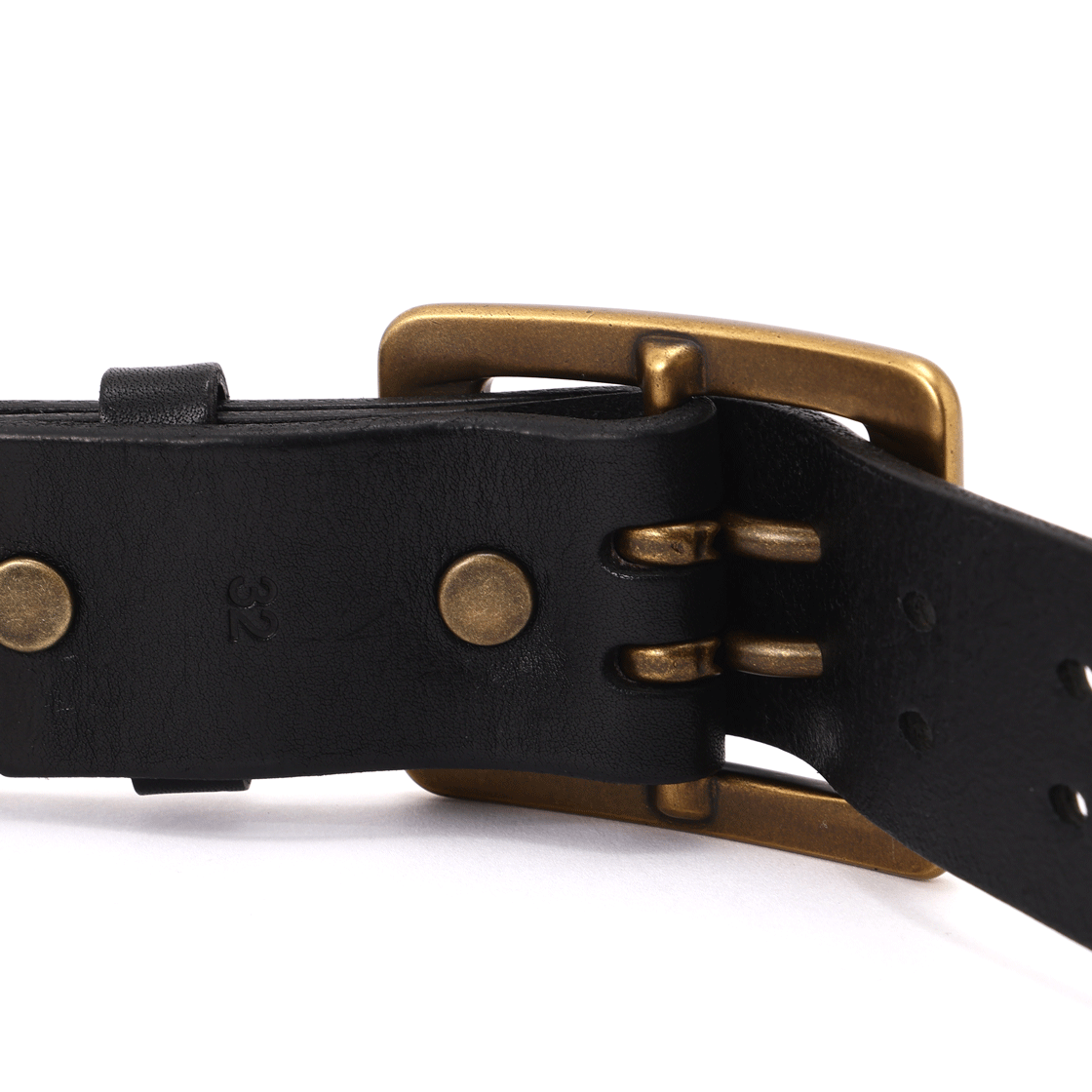 [예약배송] 아비렉스 카우 레더 벨트 더블 핀 블랙([예약배송] Avirex Cow Leather Belt Double Pin Black) - 3