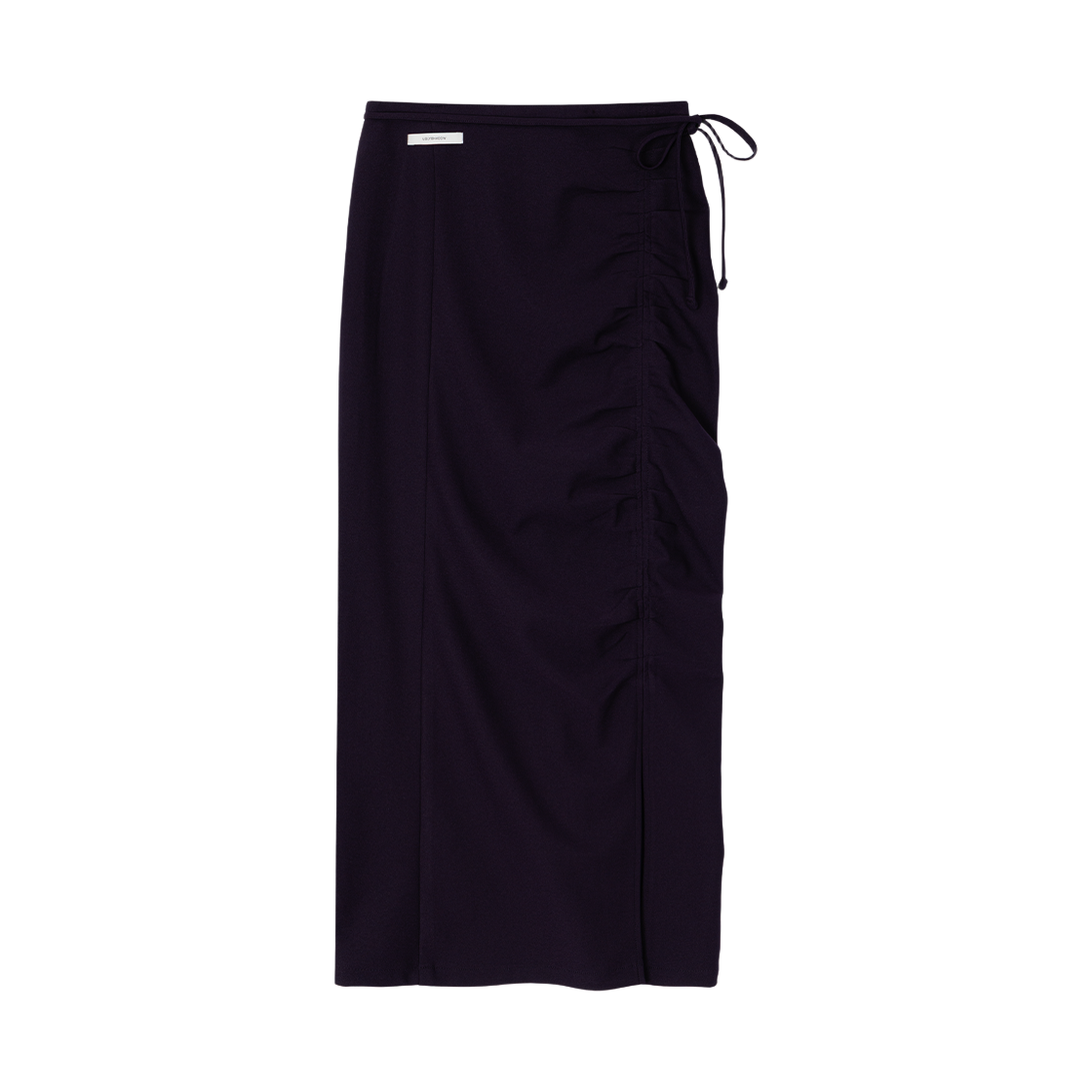 어글리쉐도우 루시드 롱 타이 스커트(퍼플)(Uglyshadow Ruched Long Tie Skirt(Purple))