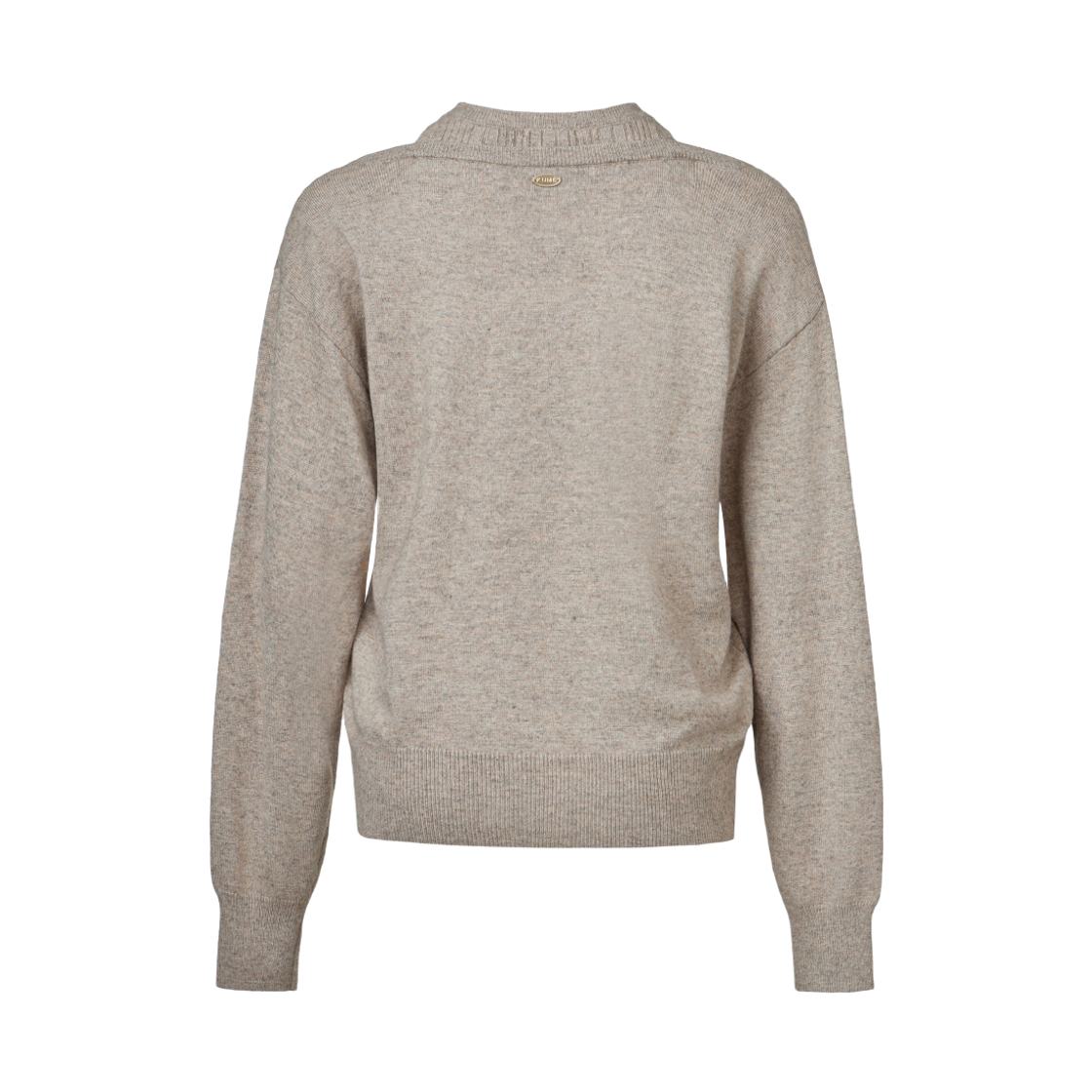 쿠메 캐시미어 홀터 레이어드   브이넥 니트 베이지(KUME Cashmere Blend Layering V-Neck Knit Beige) - 3