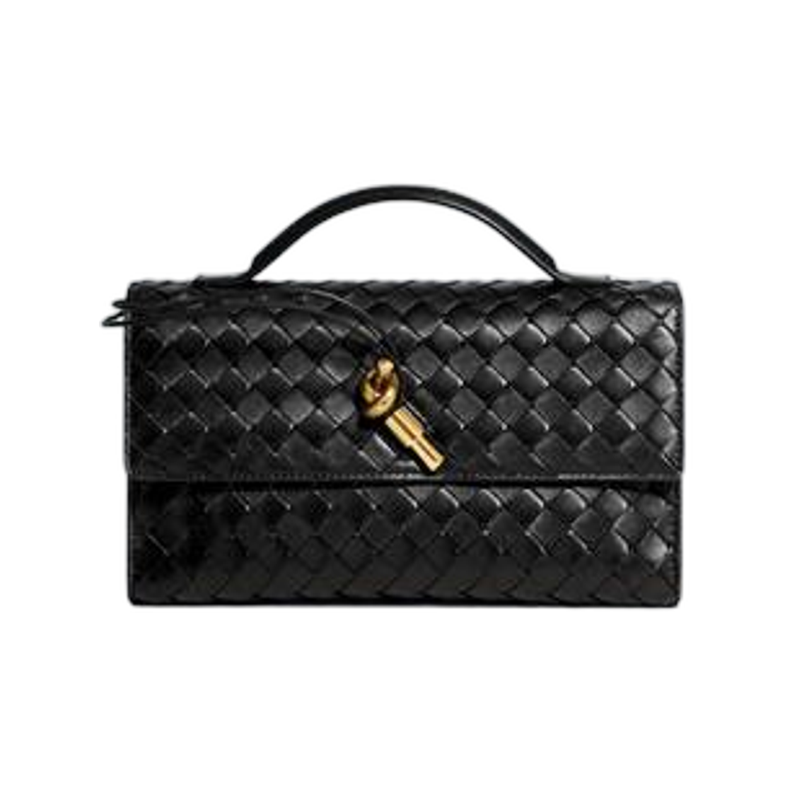 A005POV0HW01019 Bottega Veneta Andiamo Clutch 25 Black