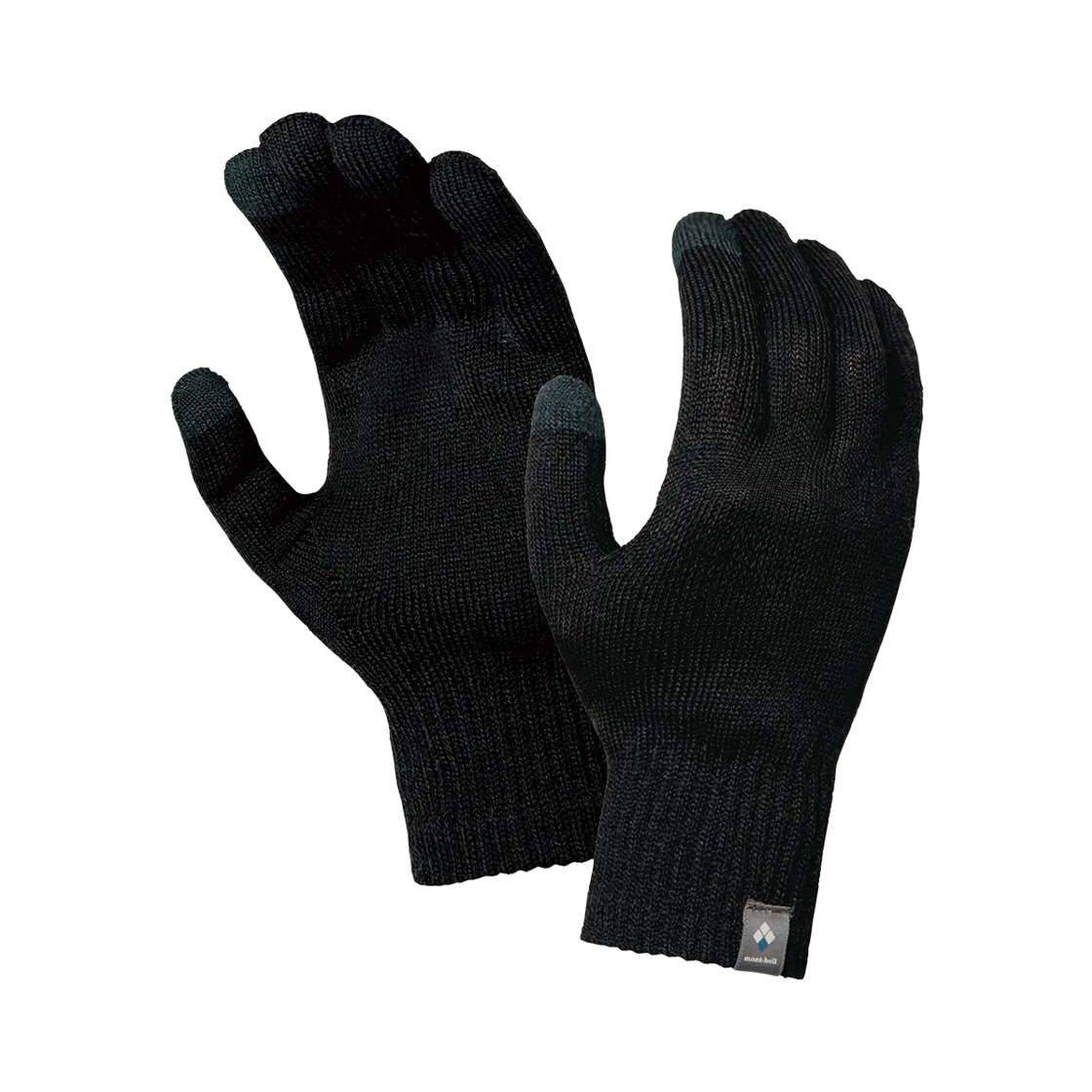 1118628 Montbell Merino Wool Gloves Touch Black