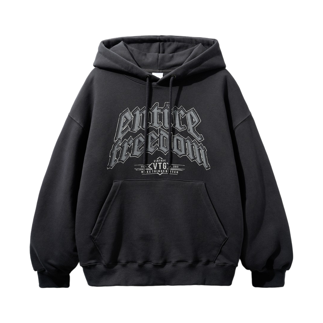 OYHD2585_charcoal_291 JEMUT Freedom Overfit Terry Hood Charcoal OYHD2585