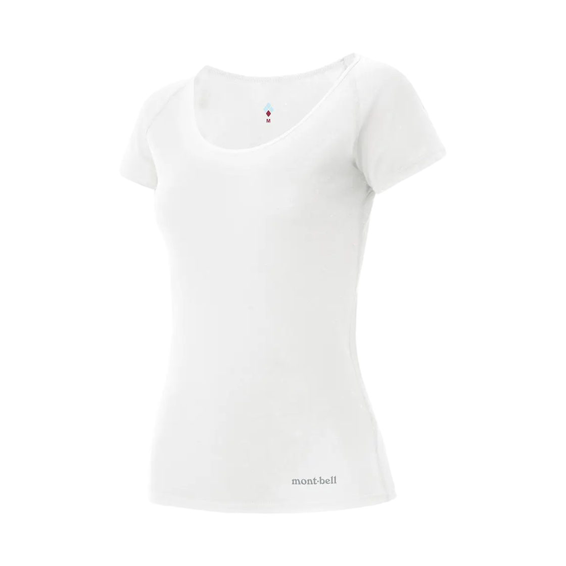 1107691 (W) Montbell Core Spun U-Neck T-Shirt White