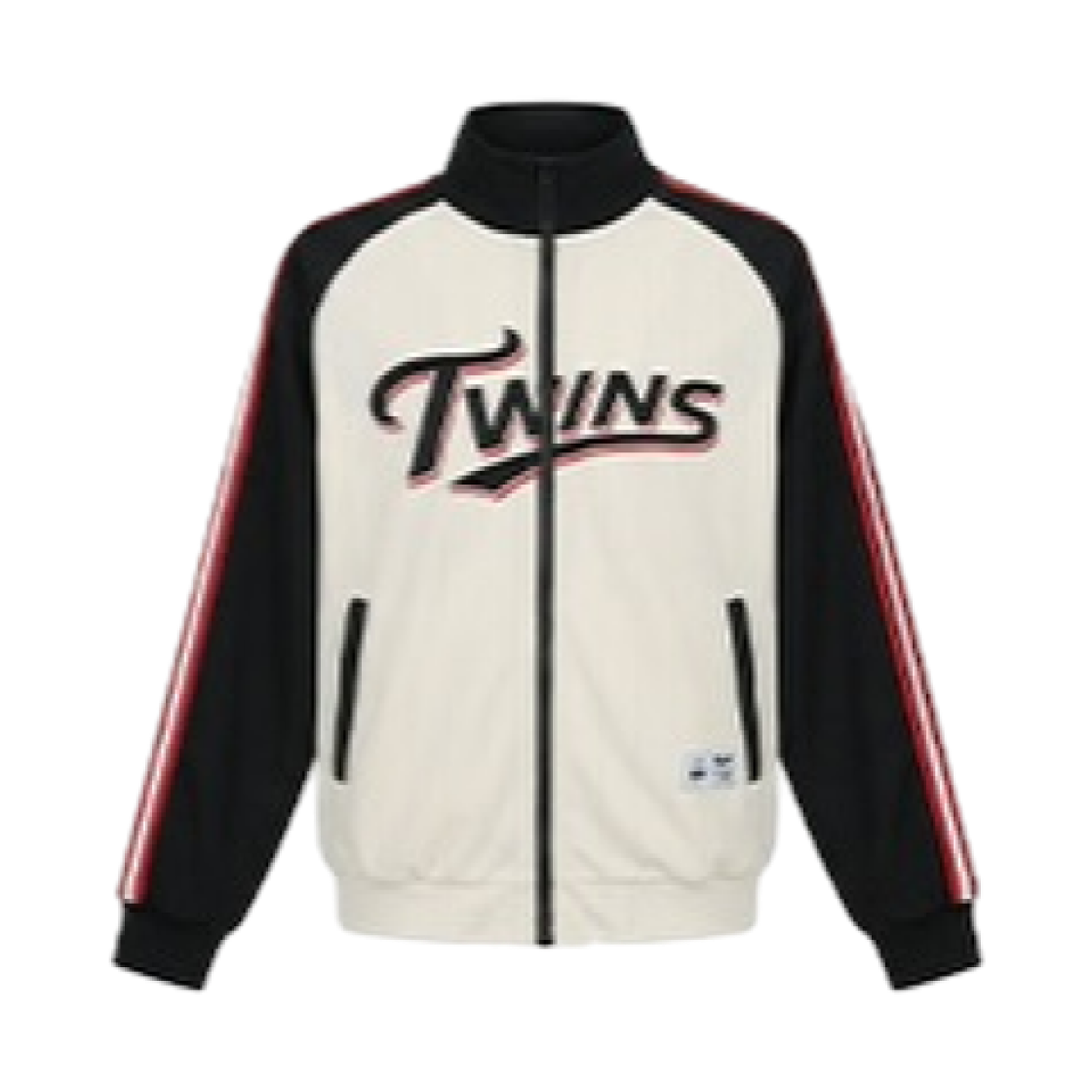 - LG Twins x Anpanman Jacquard Colorblocked Zip-Up Ivory