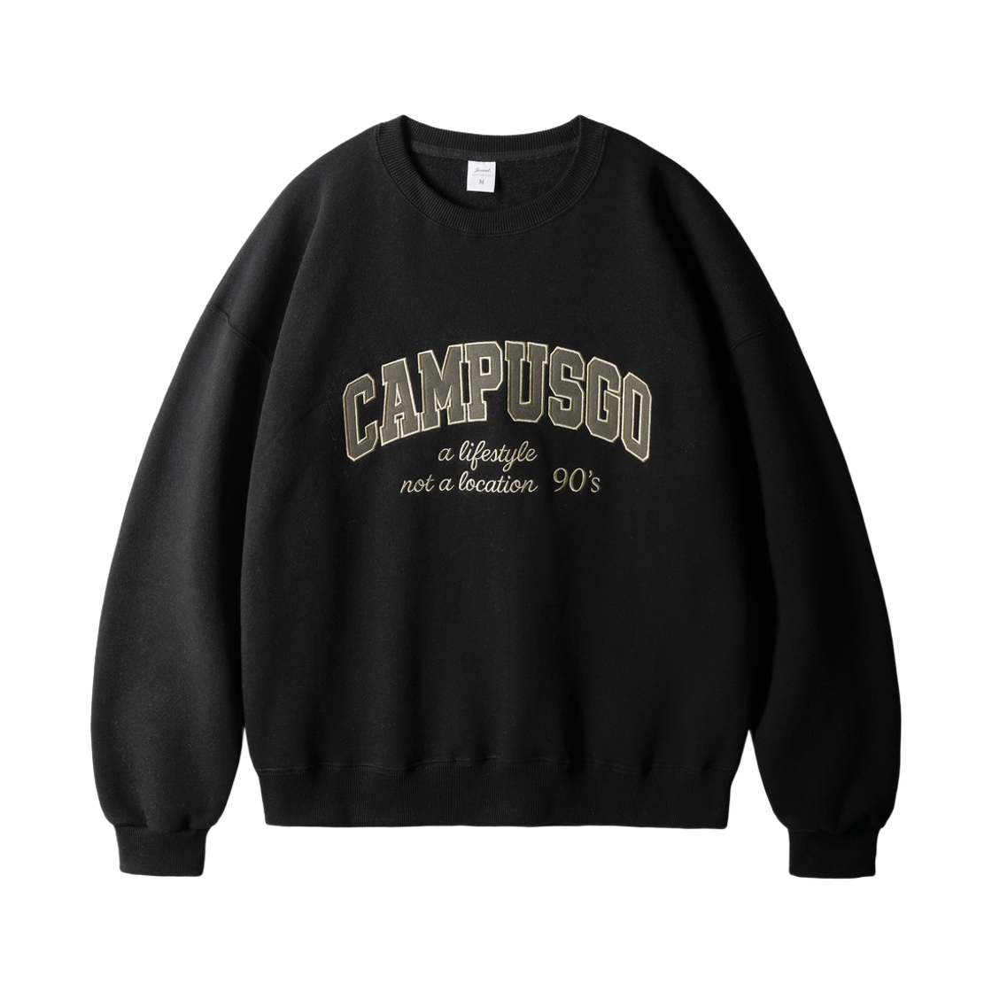 KJMT2664_black_29 JEMUT 90's Campus Sweatshirts Black KJMT2664