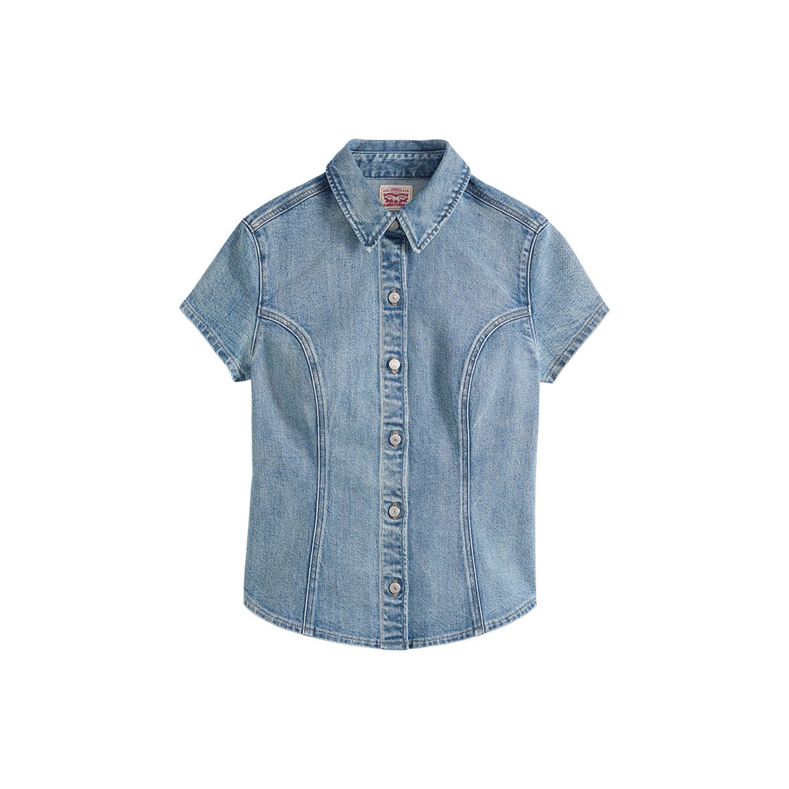 007WP-0001 Levi's Short Sleeve Shaped Denim Shirt Midium Indigo