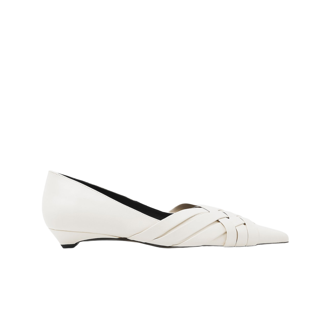 1221867001 (W) COS Crossover Ballet Flats Ivory