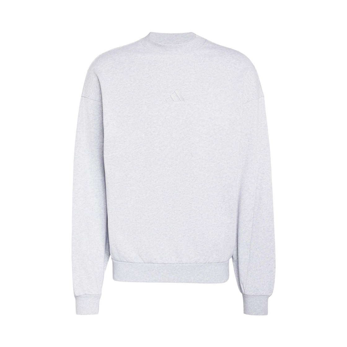 KW2276 Adidas Kit Small Logo Sweatshirt Light Grey Heather - KR Sizing