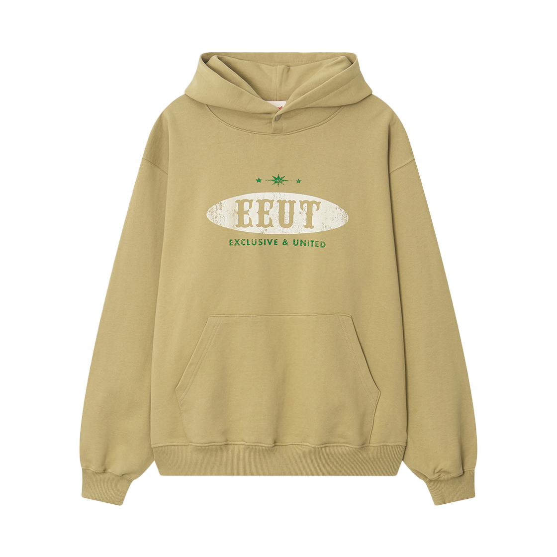 EEA1SW04OL EEUT Snap Sweat Hoodie Olive
