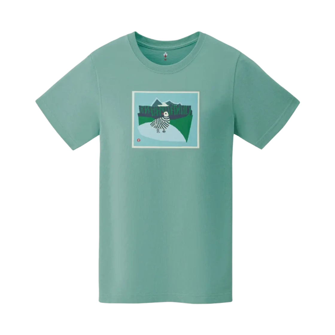 2104832 (W) Montbell Pear Skin Cotton Rock Ptarmigan T-Shirt Light Blue