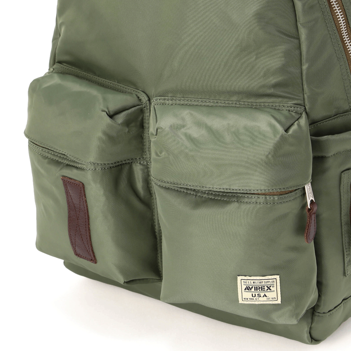 아비렉스 플라이트 나일론 백팩 세이지(Avirex Flight Nylon Backpack Sage) - 3
