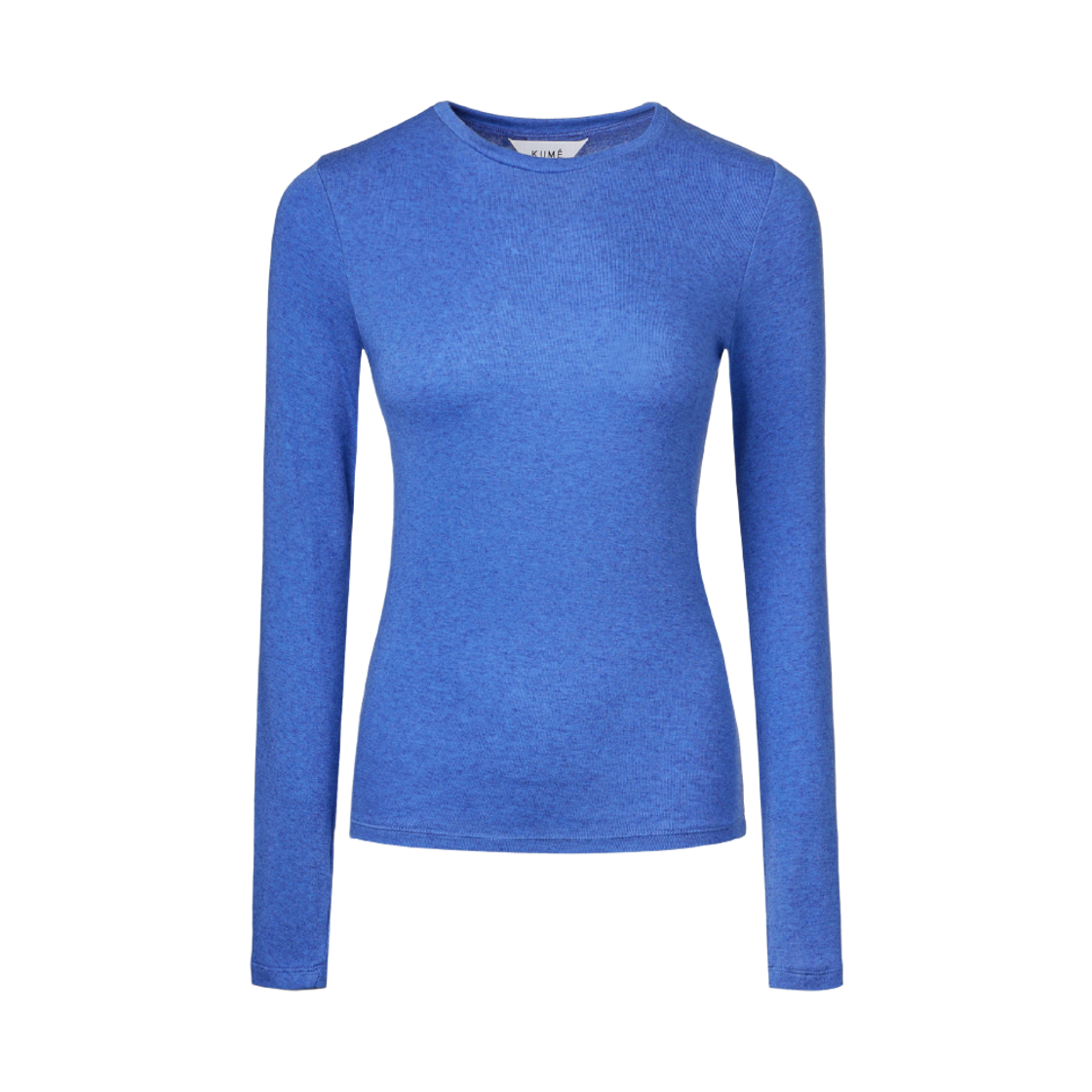 KM-26FW-TS04-BL KUME Basic Wool Blend Layering Top Blue