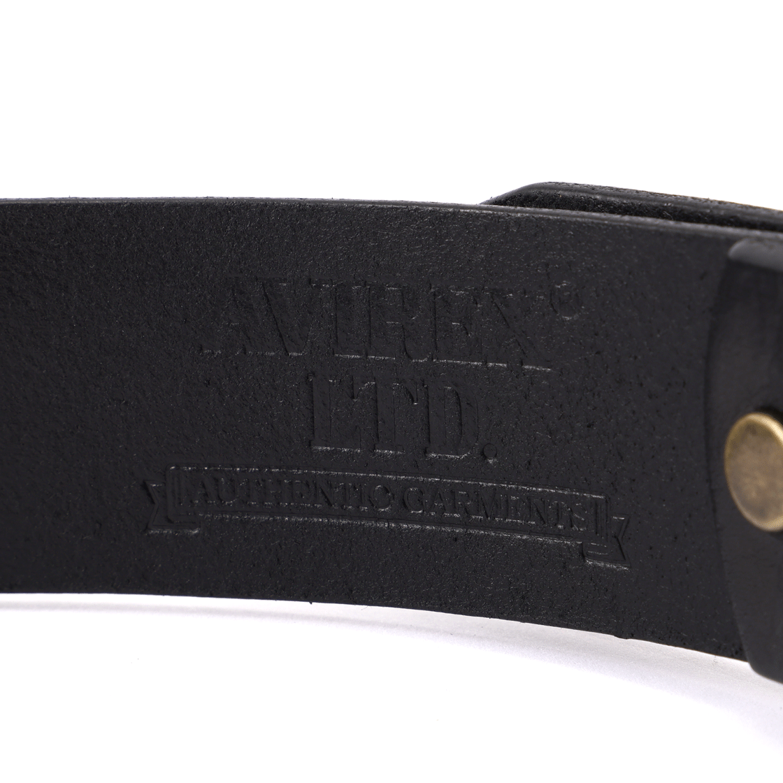 [예약배송] 아비렉스 카우 레더 벨트 더블 핀 블랙([예약배송] Avirex Cow Leather Belt Double Pin Black) - 4