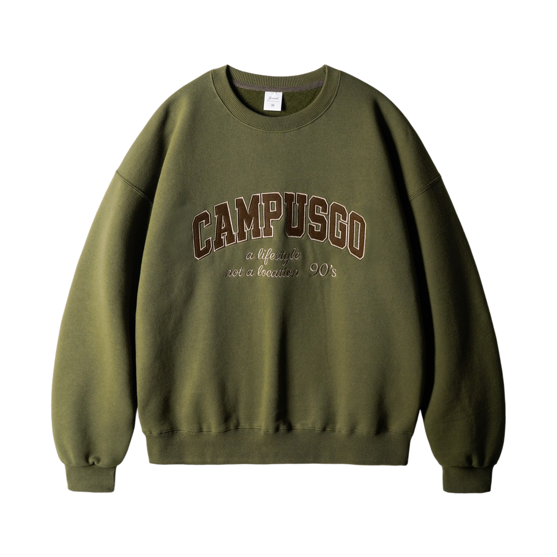 KJMT2664_khaki_29 JEMUT 90's Campus Sweatshirts Khaki KJMT2664