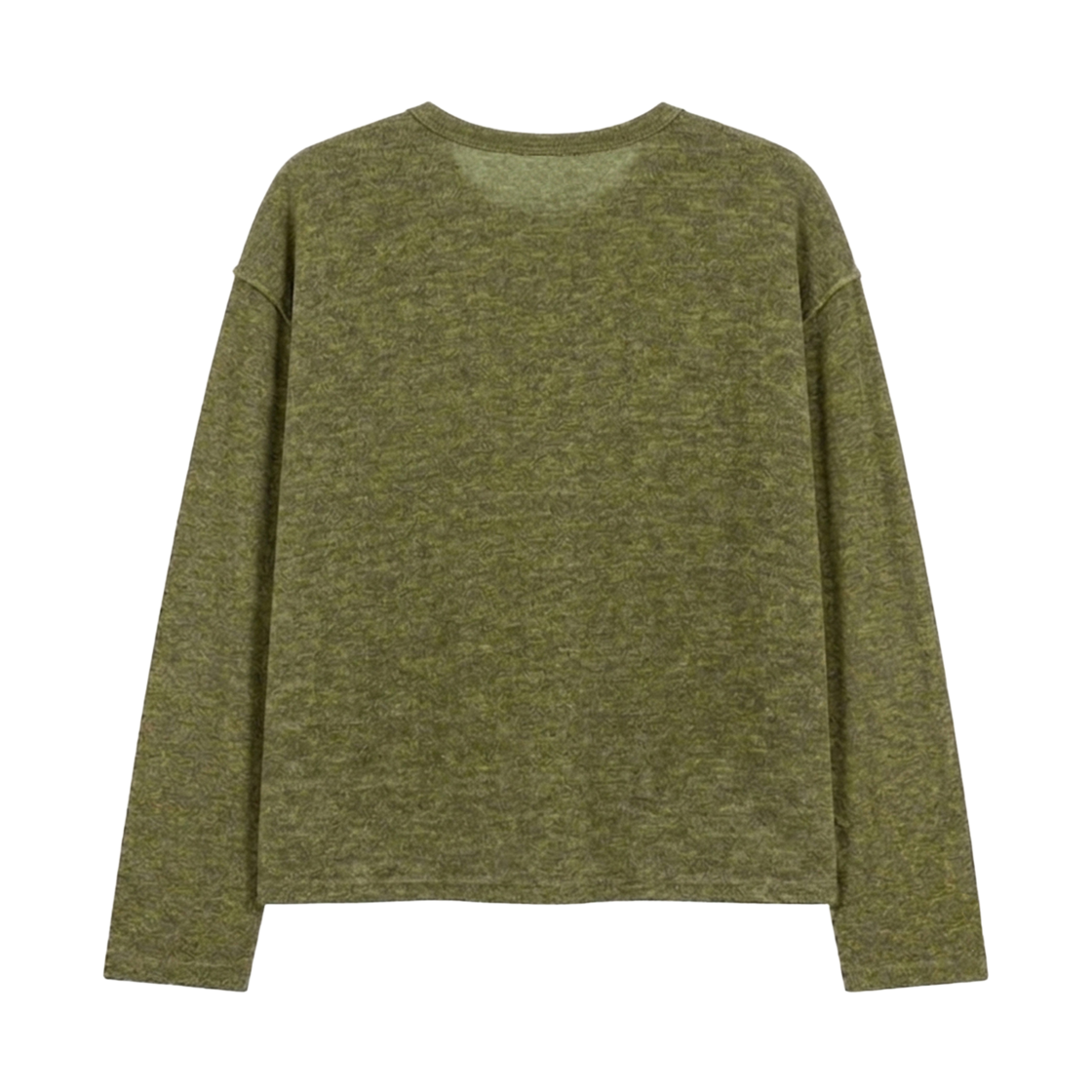 지크립 브러쉬드 라운드 넥 세미 크롭 니트 가디건 카키(GCLIP Brushed Round Neck Semi-Crop Knit Cardigan Khaki) - 3