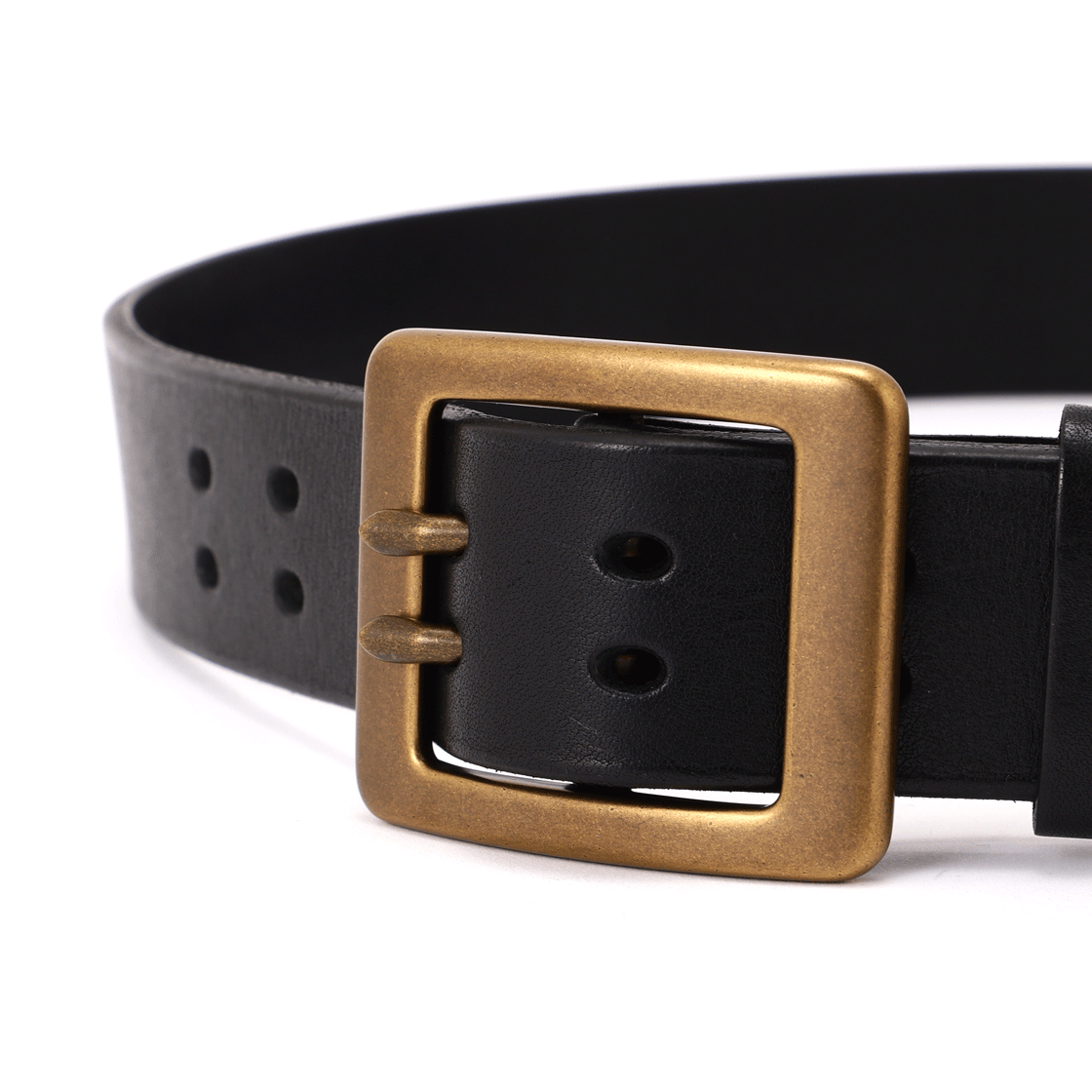 [예약배송] 아비렉스 카우 레더 벨트 더블 핀 블랙([예약배송] Avirex Cow Leather Belt Double Pin Black) - 2