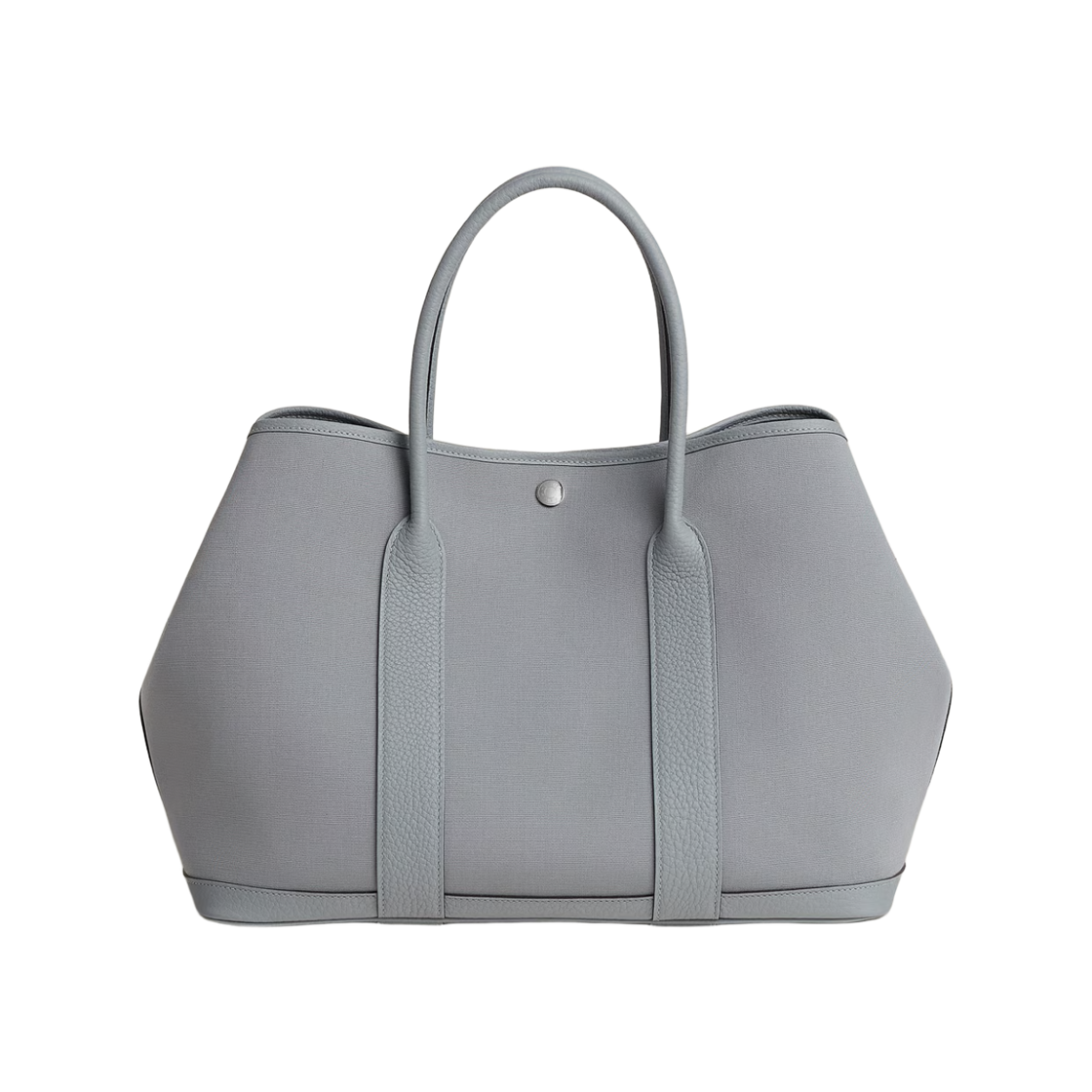 H038587CKDO Hermes Garden Party 36 Bag Officier Canvas Negonda & Palladium Gris Pantin