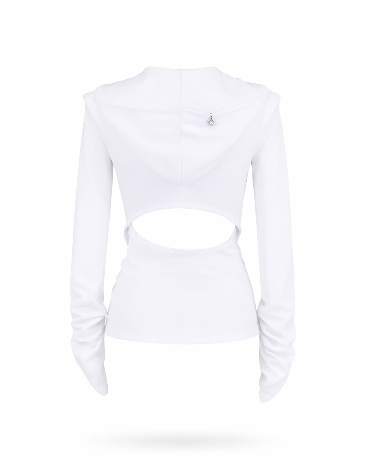 쇠아 컷 아웃 밴딩 슬림핏 후드집업 화이트(SØAR Cut Out Banding Hoodie Zip-Up White) - 2