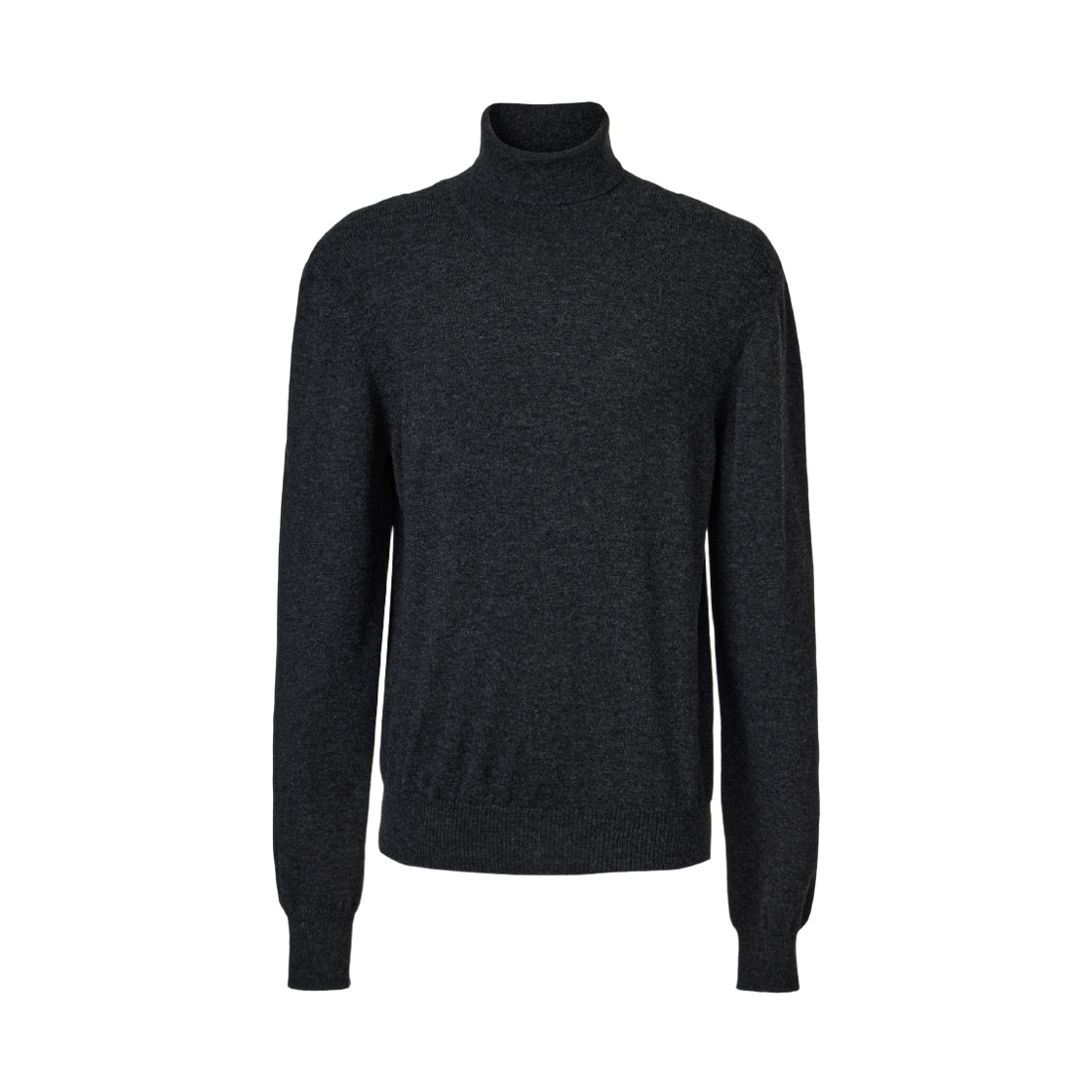 M-KM-26FW-SW01-CC KUME Men Pure Wool Turtleneck Knit Charcoal