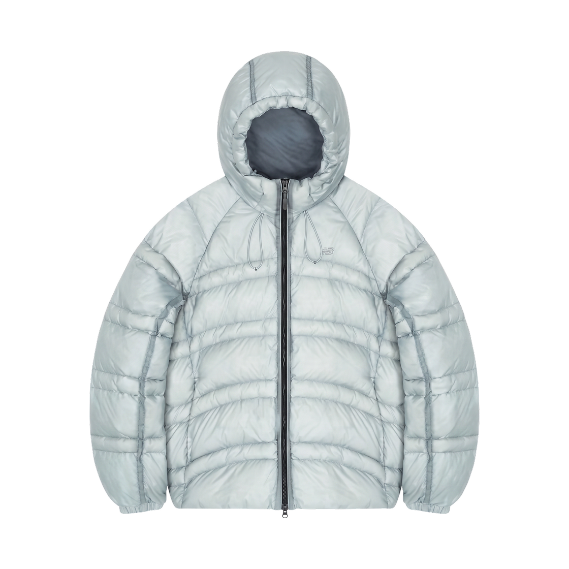 - New Balance Flying 77 Superlight Hooded Goose Down Jacket Ash Blue