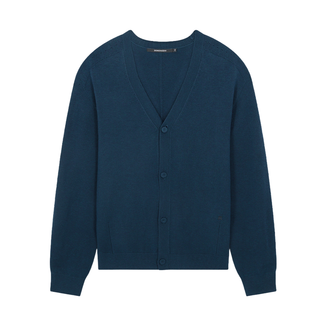 ZI6KT696TB ZIOSONGZIO Timeless Wholegarment Knit Cardigan Teal Blue