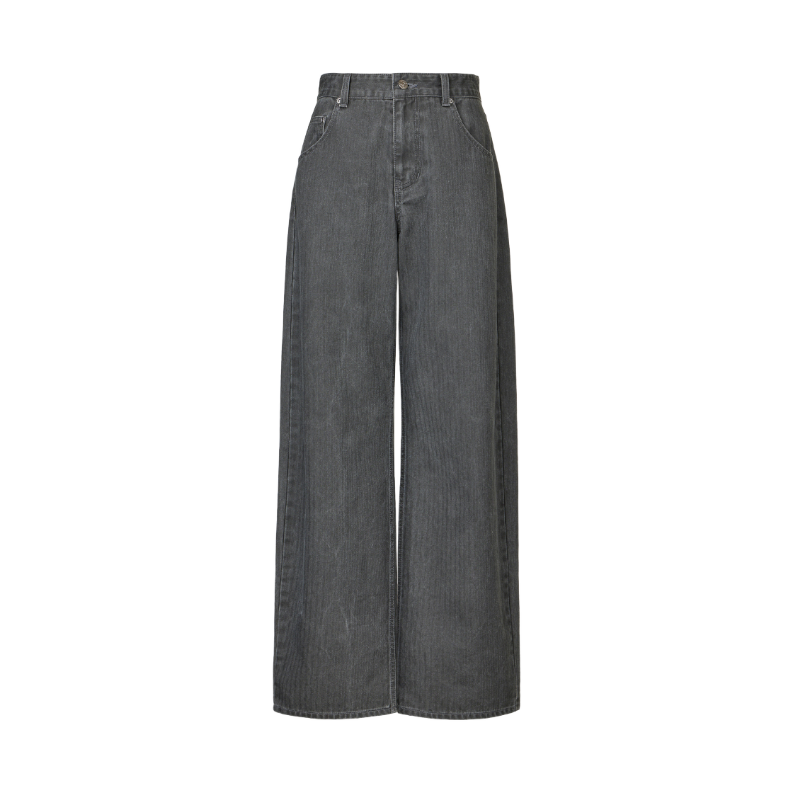쿠메 릴렉스드 배럴레그 데님 팬츠 그레이(KUME Relaxed Barrel-Leg Denim Pants Gray) - 2