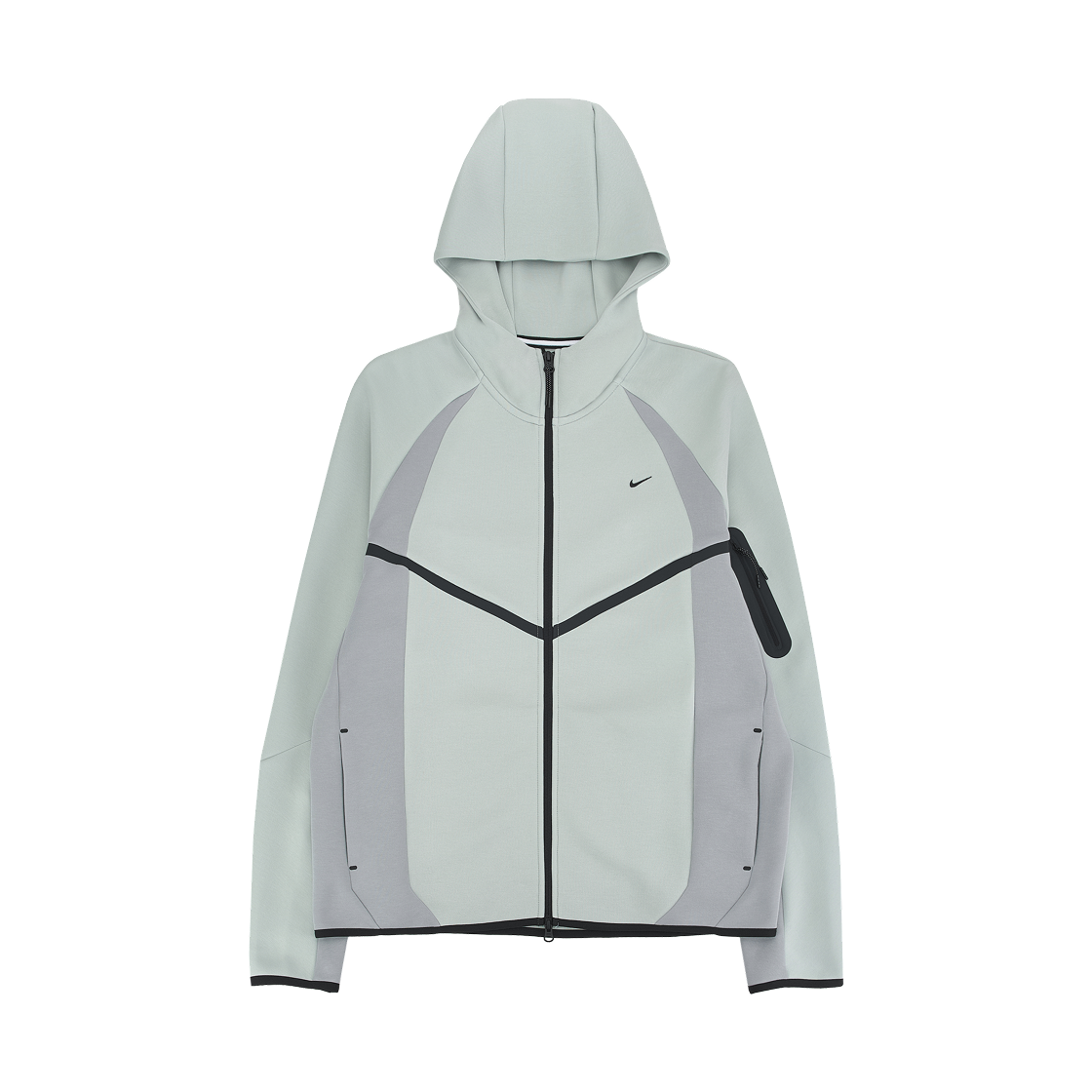 나이키 테크 컬러블록 풀집 플리스 윈드러너 자켓 라이트 실버 라이트 스모크 그레이 - 아시아(Nike Tech Color-Block Full-Zip Fleece Windrunner Jacket Light Silver Light Smoke Grey - Asia)