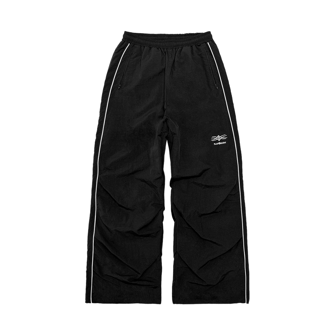 TP0074 Flavorism Piping Track Pants Black