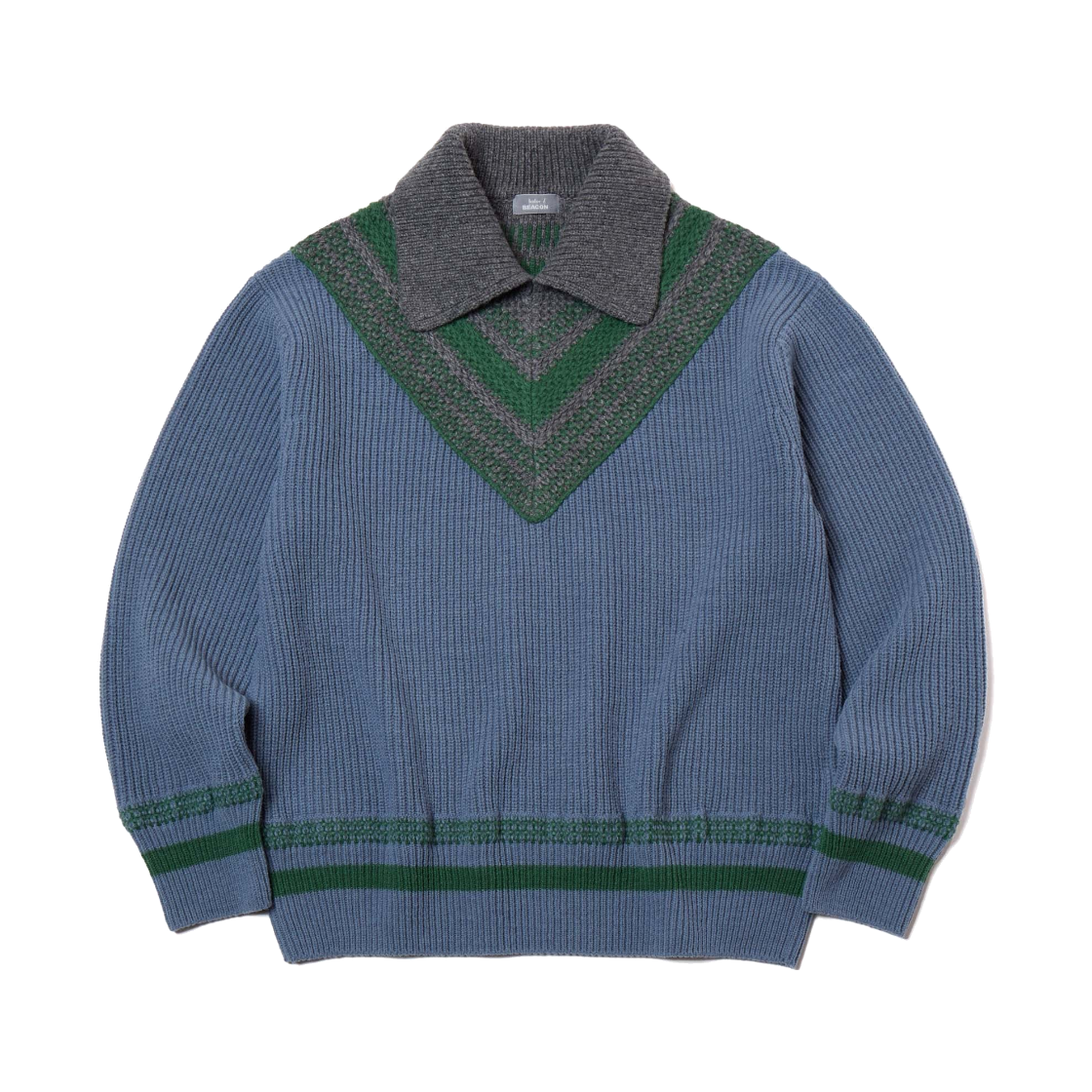 컬러비콘 26WBM-N02332 스웨터 블루 그레이 - 26FW(Kolor Beacon 26WBM-N02332 Sweater Blue Gray - 26FW)