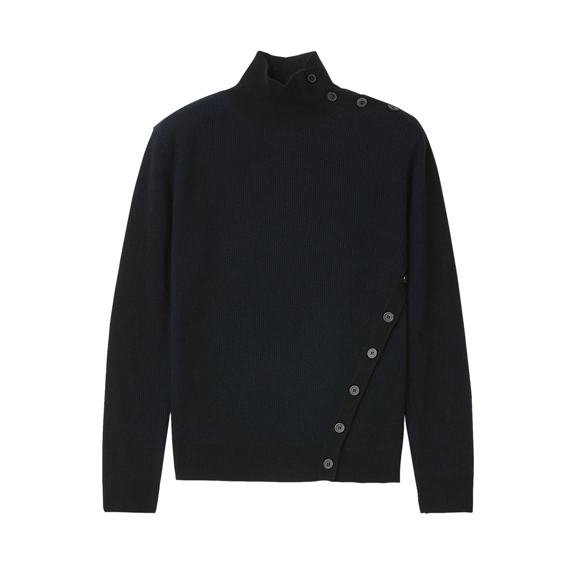 엠엠아이씨 오블리크 터틀넥 블랙(MMIC Oblique Turtleneck Black)