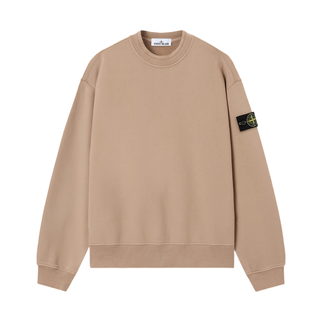 L2S1561000-22S0A20-V0092 Stone Island 6100022 Brushed Organic Cotton Fleece Oversized-Fit Crewneck Sweatshirt with Ribbed Trims Dove Grey - 26FW
