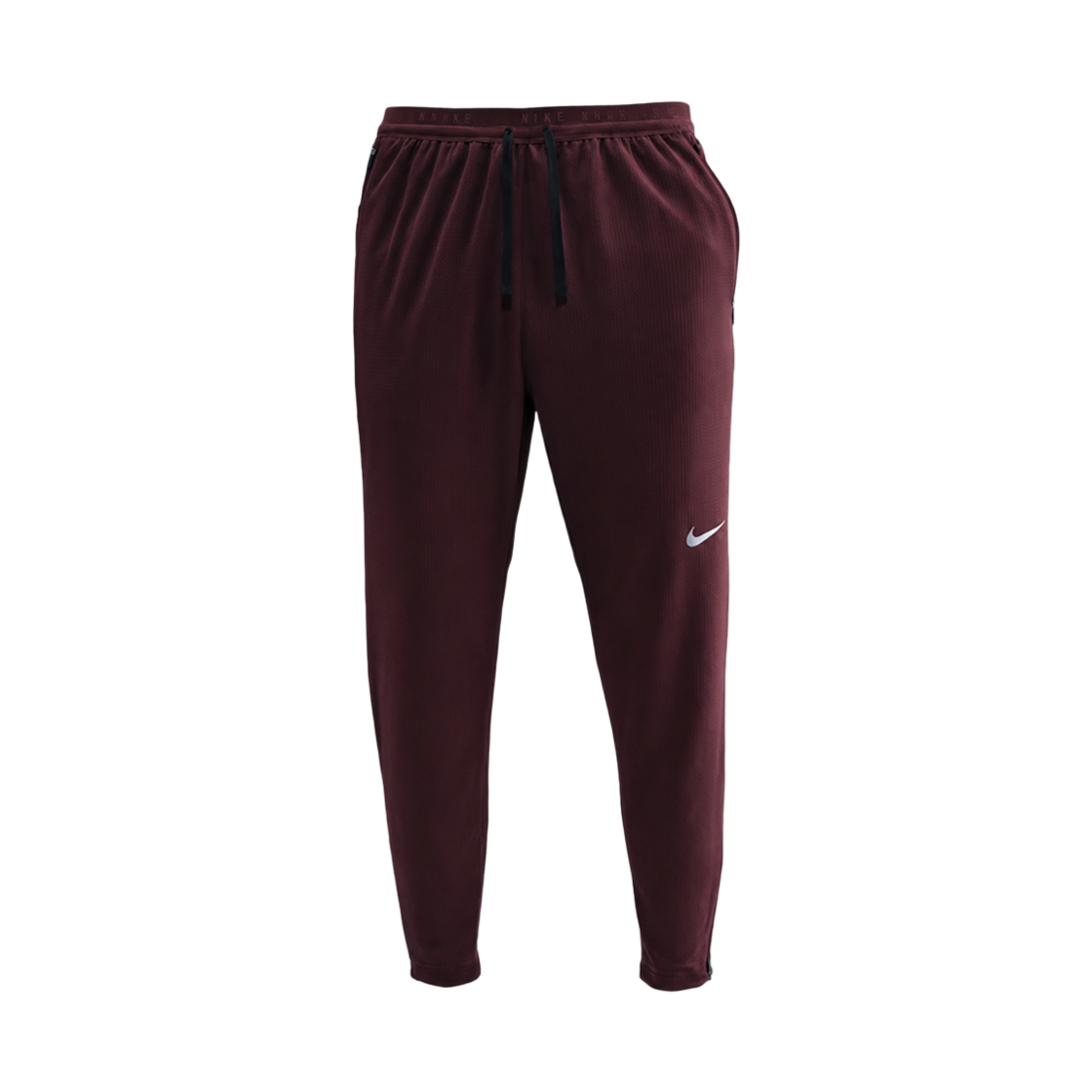 HV4547-652 Nike Stride Dri-Fit Knit Running Pants Burgundy Crush Reflective Silver - Asia