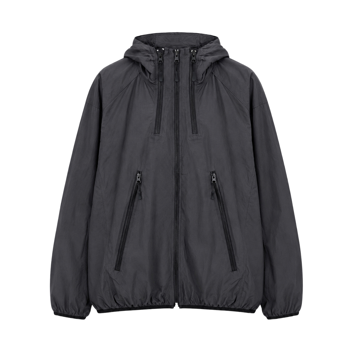 GC밤토리에어후드바람막이-차콜 GCLIP Ripstop Hooded Windbreaker Jacket Charcoal